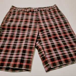 Addias Mens Shorts Plaid Golf College Traveling
